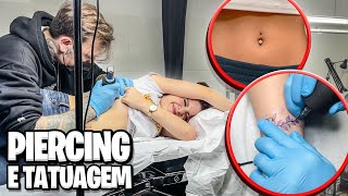 PIERCING NO UMBIGO E UMA TATUAGEM NOVA Presente de 15 Anos [upl. by Ykcor]