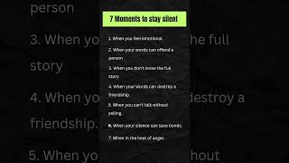 Be silent in these moments [upl. by Ayotas]