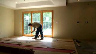 How to Install Oak Hardwood Flooring with Dead Blow Hammer [upl. by Yelyak]