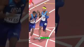 USA Wins Gold in Mens 4x100 World Championships New American Record top topplays olympics2024 [upl. by Fries716]