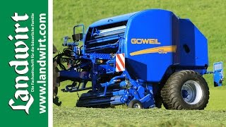 Göweil Rundballenpresse G1 F125  landwirtcom [upl. by Alleuqcaj]