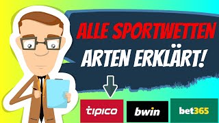 📝ALLE SPORTWETTARTEN ERKLÄRT BASIC WISSEN FÜR EINSTEIGER BEI FUßBALL⚽️SPORTWETTEN❗️ [upl. by Attenaej872]