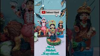 Painting a Clay Kartika idol  Making a Kartika idol  Kartika murti tutorial shorts short art [upl. by Ermin968]