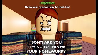 No More Homework all normal endings Roblox [upl. by Esinned]