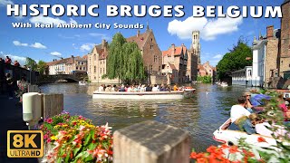 Historic Bruges Belgium 8K [upl. by Naugal]