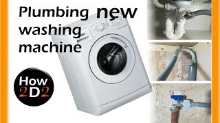 new washing machine plumbing installation water supply and waste [upl. by Atterg]