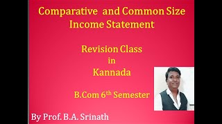 Comparative and Common Size Income Statement  Management Accounting for BCom 6th Semester [upl. by Crockett808]