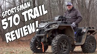 2021 Polaris Sportsman 570 Trail ATV TEST RIDE Review [upl. by Reinar655]