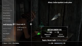 Skyrim Fortify restoration Glitch Still Working 4924 [upl. by Ibob]