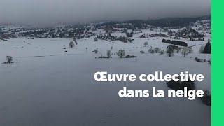 Autrans  Une oeuvre collective dans la neige [upl. by Madoc]