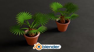 Modeling a Desert Fan Palmtree in Blender 40 [upl. by Jehial698]