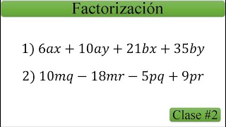 Factorización por agrupación de términos  Clase 2 [upl. by Koerlin]