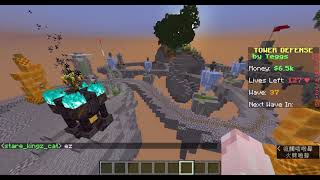 Minecraft Yeggs Tower Defense EP1 Easy mode 50 wavedie [upl. by Sosthina]