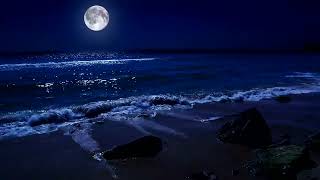 Fall Asleep On A Full Moon Night With Calming Wave Sounds  9 Hours of Deep Sleeping on Mareta Beach [upl. by Sanjay]