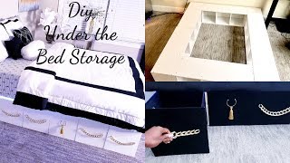 HOW TO MAKE UNIQUE STORAGE UNDER THE BED WITH SHELVES QUICK AND EASY ROOM LUXURY DECOR [upl. by Aihsenrad]