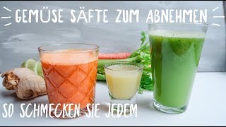 3 GESUNDE SAFT REZEPTE ZUM ABNEHMEN Mit amp ohne Entsafter Detox Slow Juicing für Anfänger [upl. by Yrovi800]