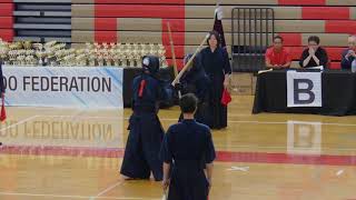 2018 WKF Kendo Tournament 5Kenshi Team Division 2nd SF Match [upl. by Wennerholn755]