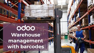 Efficient warehouse management with barcodes  Odoo Inventory [upl. by Ichabod]