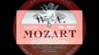 Mozart  Walter Gieseking 1953 Piano Concerto in D minor K 466  Hans Rosabud Complete [upl. by Akirahc]