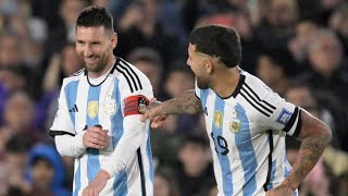 Messi volvió a la Selección Argentina con gran ovación y un tiro libre que reventó el palo [upl. by Idalina726]