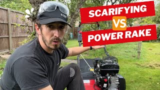 DIY Dethatching Your Lawn  Scarifier VS Power Rake  Cobra S40C Scarifier [upl. by Erehs]