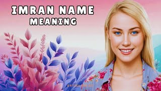 Imran Name Meaning amp Dictionary definition  Pronunciation Guide In English [upl. by Arahas]