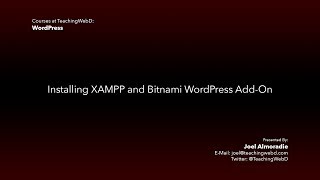 Installing XAMPP and Bitnami WordPress AddOn [upl. by Notlek242]