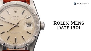 Vintage 1501 Mens Rolex Stainless Steel Date Watch Silver Dial [upl. by Drahnreb45]