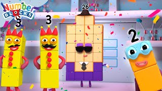 Blocos Numéricos elegantes Aventuras coloridas  Aprenda a contar  Numberblocks em português [upl. by Marrilee]