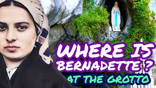 Where is St Bernadette in the Lourdes Grotto France Pilgrimage Tour [upl. by Elatsyrc]