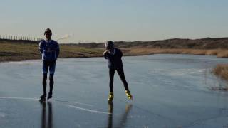 Schaatsen op Natuurijs in sGravenzande [upl. by Cecilla]