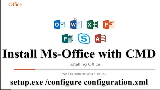 How to Install Microsoft Office with Command Prompt CMD [upl. by Frech868]