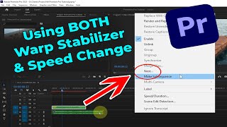 Using Warp Stabilizer and Speed together in Premiere Pro [upl. by Etnahsa]