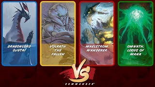 Commander VS S9E8 Dragonlord Ojutai vs Volrath vs Maelstrom Wanderer vs Omnath [upl. by Ayotak]