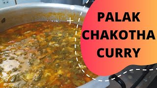 PALAK CHAKOTHA CURRY  Easy lunch recipies [upl. by Cruce]