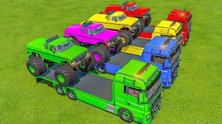 quotEpic Showdown Big Class Monistar Truck vs Trolley vs Colorful Road Transport  FS22 Adventurequot [upl. by Nuriel]