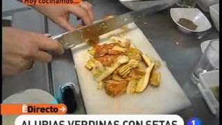 Receta de Alubias verdinas con setas ED [upl. by Streetman859]