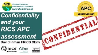 Confidentiality and your RICS APC assessment [upl. by Pinckney837]