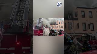 Over 200 Baltimore City firefighters tackle a 5alarm building fire downtown [upl. by Carthy]