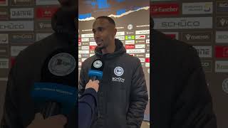 Arminia Bielefeld  VfL Osnabrück 31 Interview Noah Sarenren Bazee [upl. by Novyart193]