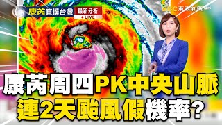 【康芮颱風】康芮「微開眼」增強ing！周四PK中央山脈「連2天颱風假」機率？！newsebc [upl. by Jeremias807]