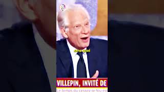 De Villepin  quotJe nentends jamais BHL parler de paix ou de justice quot [upl. by Ahsimet]