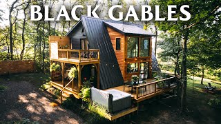 Aframe Cabin w Amazing Interior Space amp Design  Black Gables Aframe Tour [upl. by Ardnwahsal]