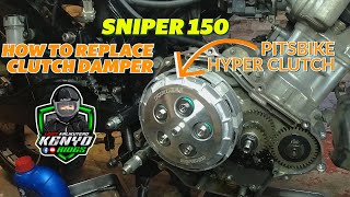 HOW TO REPLACE CLUTCH DAMPER  INSTALL PITSBIKE HYPER CLUTCH SNIPER 150  Y15ZR [upl. by Irroc]