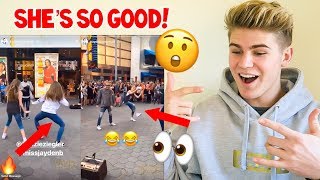 REACTING TO MACKENZIE ZIEGLER DANCING IN PUBLIC CROWD DANCE BATTLE VIRAL SNAPCHATS MUST WATCH [upl. by Bride]