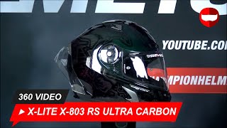 XLite X803 RS Ultra Carbon Stoner Superhero Nuance FullFace Helmet  ChampionHelmetscom [upl. by Ordisi794]