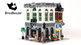 Lego Creator 10251 Brick Bank  Lego Speed Build [upl. by Vetter]