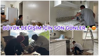 TEZGAH ARASI FAYANS DÖŞENİYOR  DOLAP VE KİLER KULPLARI TAKILDI  EVİMİZİN HER KÖŞESİ YENİLENİYOR🏡 [upl. by Lewis]