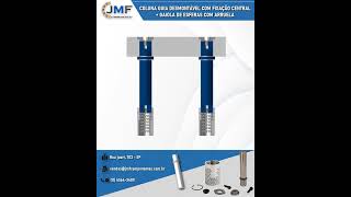 Coluna guia desmontável com fixação central  Gaiola de esferas com arruela [upl. by Noyerb]