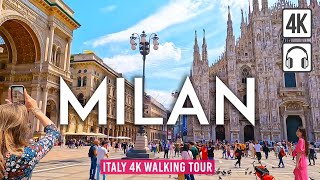 MILAN Italy 4K Walking Tour  Captions amp Immersive Sound 4K Ultra HD60fps [upl. by Valoniah917]